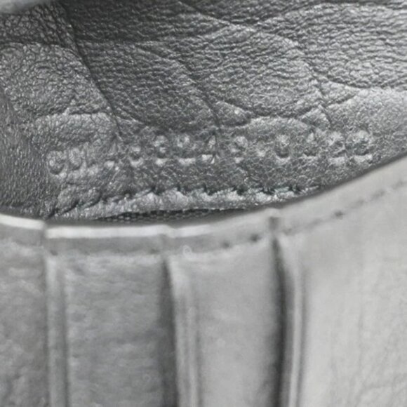 SAINT LAURENT YSL Logo Bifold Compact Wallet Embossing Leather BK Italy 84RL530 - Picture 13 of 13